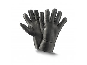 Kožešinové rukavice - TREND NAPPALAN (Barva černá, Velikost 6)