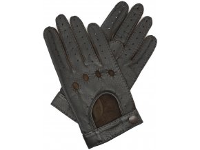 pánské kožené rukavice řidičské hnědé ruční šití