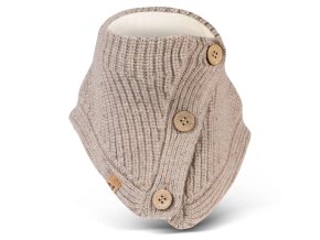 Detský nákrčník MERINO DRACHENWAND natur halswaermer drachenwand kies 24410