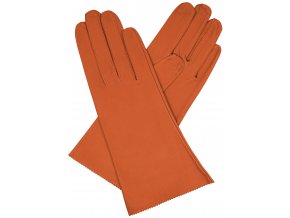 dámské kožené rukavice bezpodšívkové hladké