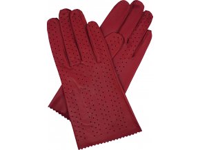 dámské rukavice bezpodšívkové červené výsek obě strany