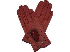 dámské kožené rukavice řidičské červená