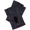 pánské rukavice bezprsté - černá, červ.lem (Velikost 10)