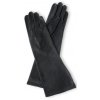 Dámské dlouhé rukavice podšívka hedvábí (Barva černá, Velikost 6,5)