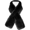 kožušinová šálka s prievlakom REX čierny 01