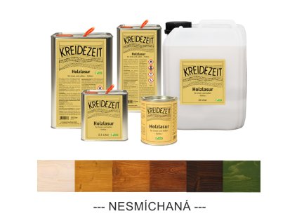 Kreidezeit - Olejová lazura na dřevo - nesmíchaná pigmentovaná 10% Titanově bílá 0,75 l na 12 m2 (Varianta 24-024-0-1)