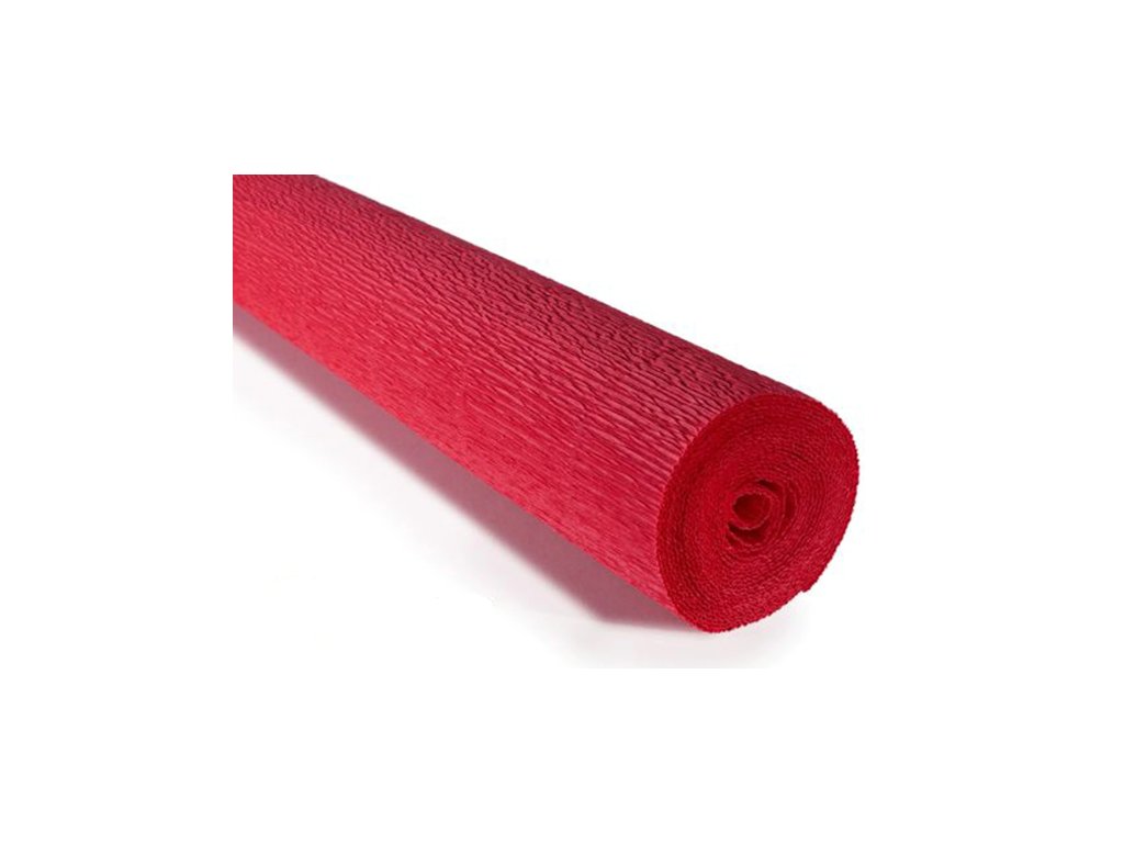 Krepový papír role 180g (50 x 250cm) - červená 580