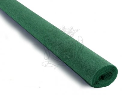Krepový papír role 90g (50 x 150cm) - lesní zelená 369