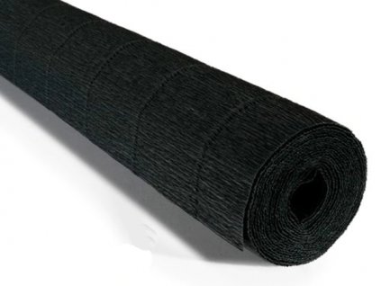 Krepový papír role 180g (50 x 250cm) - černá 602