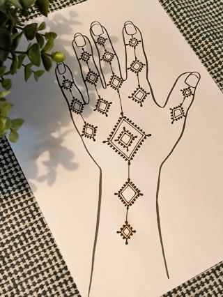 FEBRUARY POSH 2026 @februaryposh Day 20. Diamond #februaryposh2026 #februaryposh #kresbyodkateriny #hennatraining...