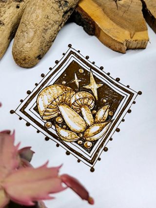 FEBRUARY POSH 2026 @februaryposh Day 24. Mushrooms #februaryposh2026 #februaryposh #kresbyodkateriny #hennalover...