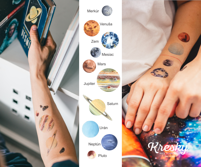 Tetovačky Kresky - Planéty (design by Lena Kollar)