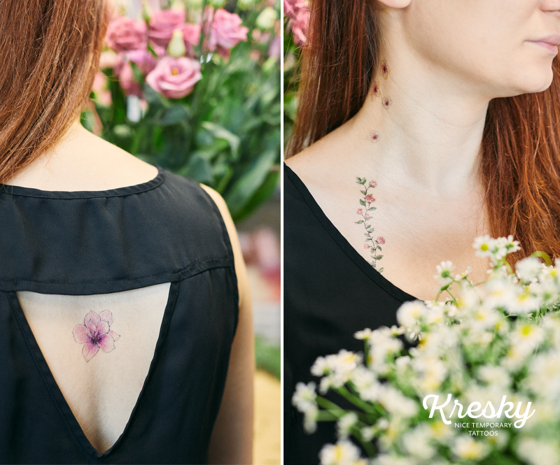 Tetovačky Kresky kvetinové (nakreslila Tina Minor)