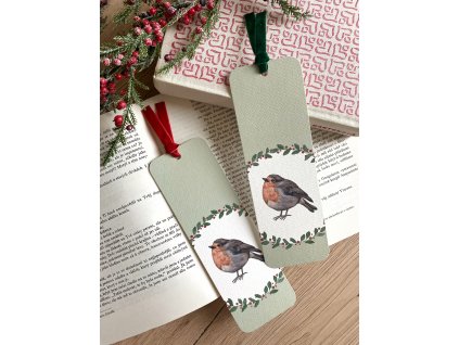 Záložka vánoční červenka