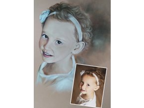 Kreslený portrét barevný pastel A4 24x32 cm