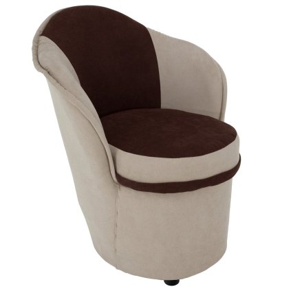 Klubové kreslo - PERSI, Hnedá látka