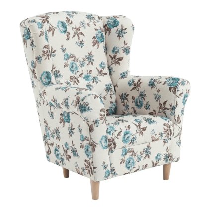 Ušiakové kreslo - CHARLOT, Vzor ruža1