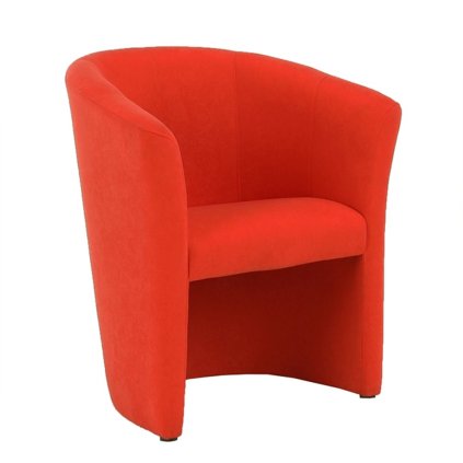 Klubové kreslo - CUBA, Oranžová semišová látka