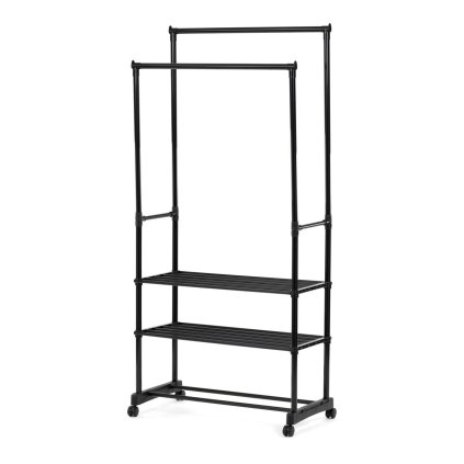 Stojan na šaty – MINA, Čierny - Hlavný obrázok