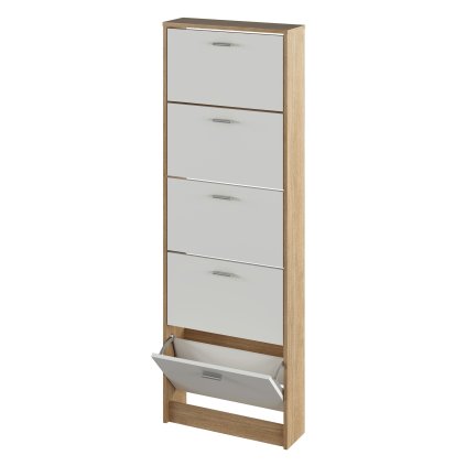 Botník – MOBI 5, Dub sonoma/biela