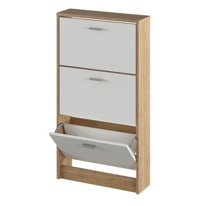 Botník – MOBI, Dub sonoma/biela