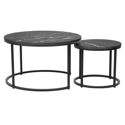 Konferenčné stolíky – CIRKO, Tmavosivá/čierna