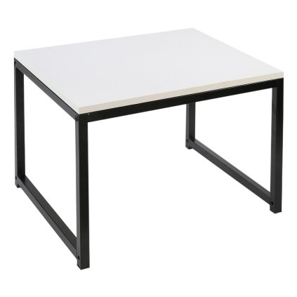 Konferenčné stolíky – KASTLER 2, Biela/čierna