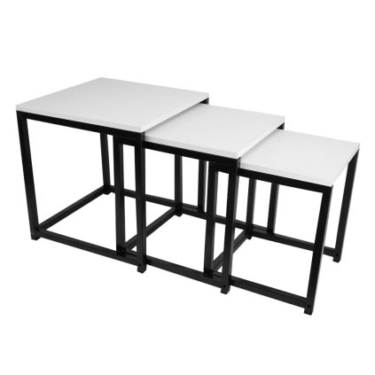 0000303651 set 3 konferencnych stolikov biela matna cierna kastler new typ 3