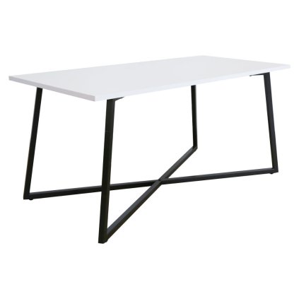 Konferenčný stolík – BERTEL, Biela/čierna