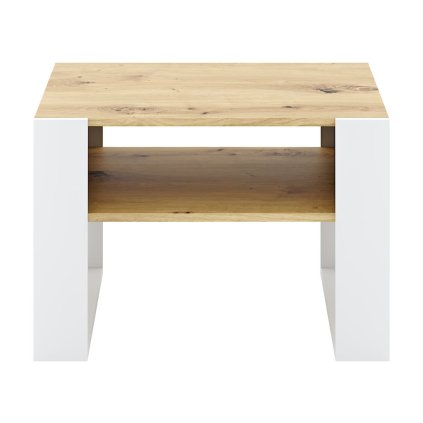 Konferenčný stolík – CARA 2, Dub artisan/biela