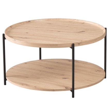 Konferenčný stolík – LAPIS, Dub artisan/čierna