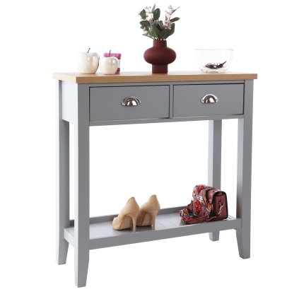 Konzolový stolík - JEREVAN, Sivá/svetlý orech