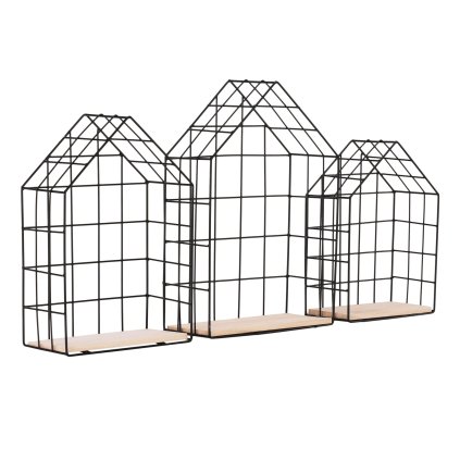 Konzolový stolík – AZURI, Čierna/natural