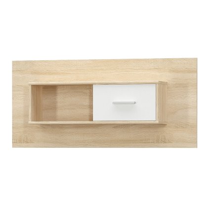 Polica – TEYO, Biela/dub sonoma