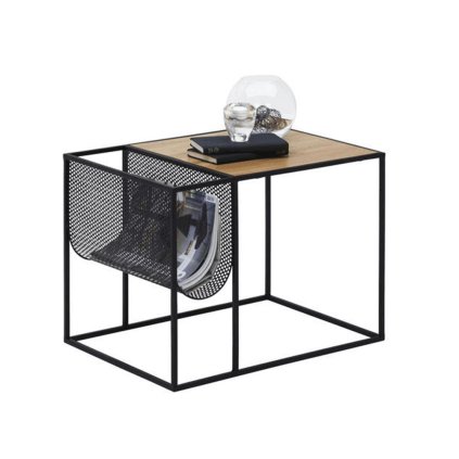 Príručný stolík – FLYN, Čierna/dub