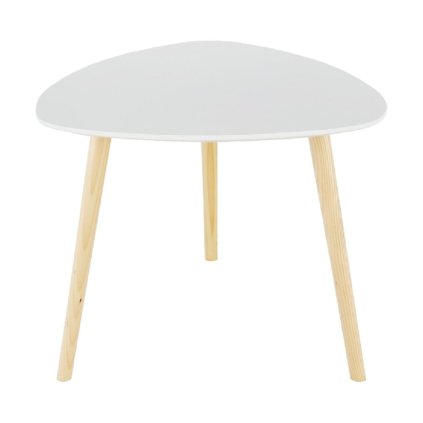Príručný stolík – TAVAS, Biela/natural