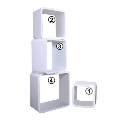 Sada poličiek – DIDO, Biela