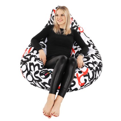 Sedací vak – ELION, Chróm/buk