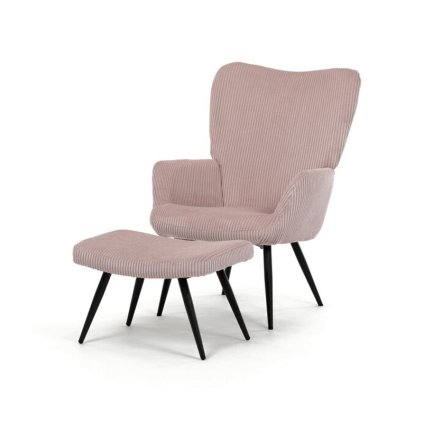 AK L7285%20PINK6 Usiakove kreslo s podnozkou BELO Ruzova latka 1