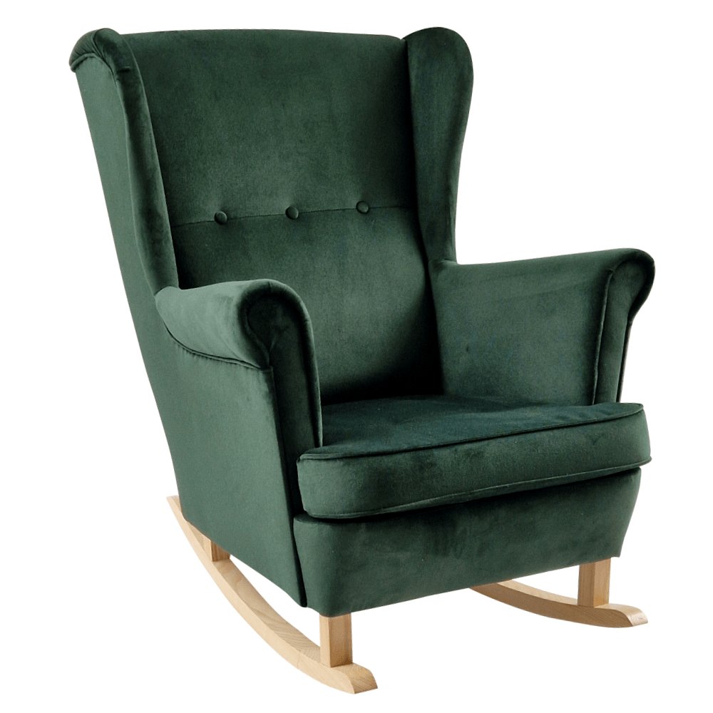 Hojdacie kreslo - TEJA, Zelená látka