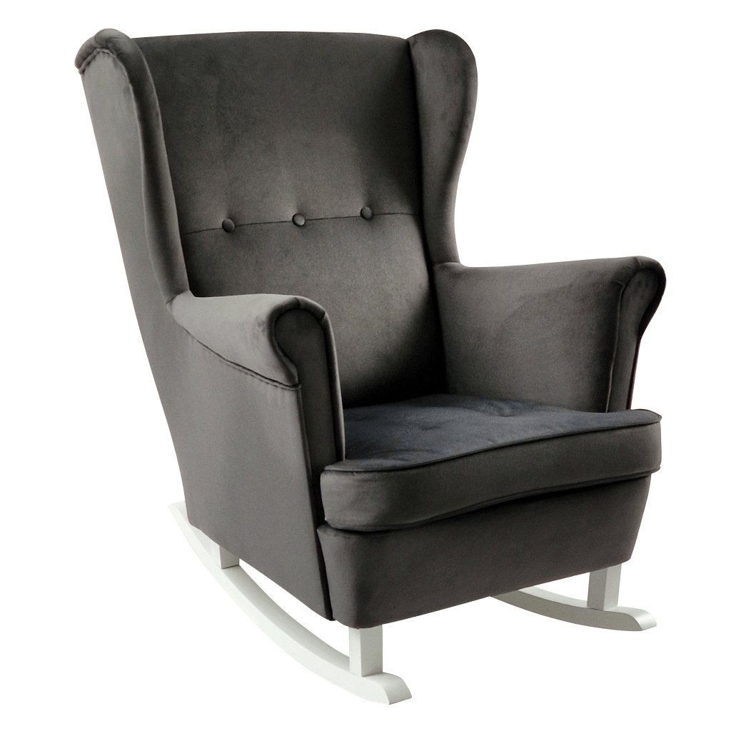 Hojdacie kreslo - TEJA, Tmavosivá látka