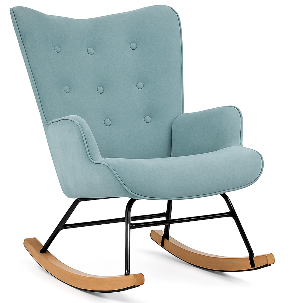 Hojdacie kreslo - STORM, Modrá látka, AK-371 BLUE2