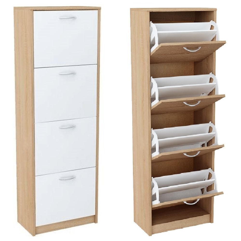 Botník - VIVAT 3, Dub sonoma/biela