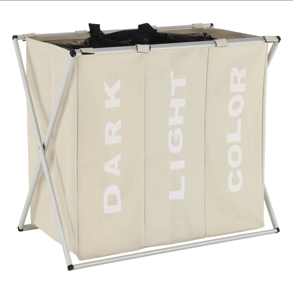 Kôš na bielizeň - LAUNDRY 3, Sivobéžová