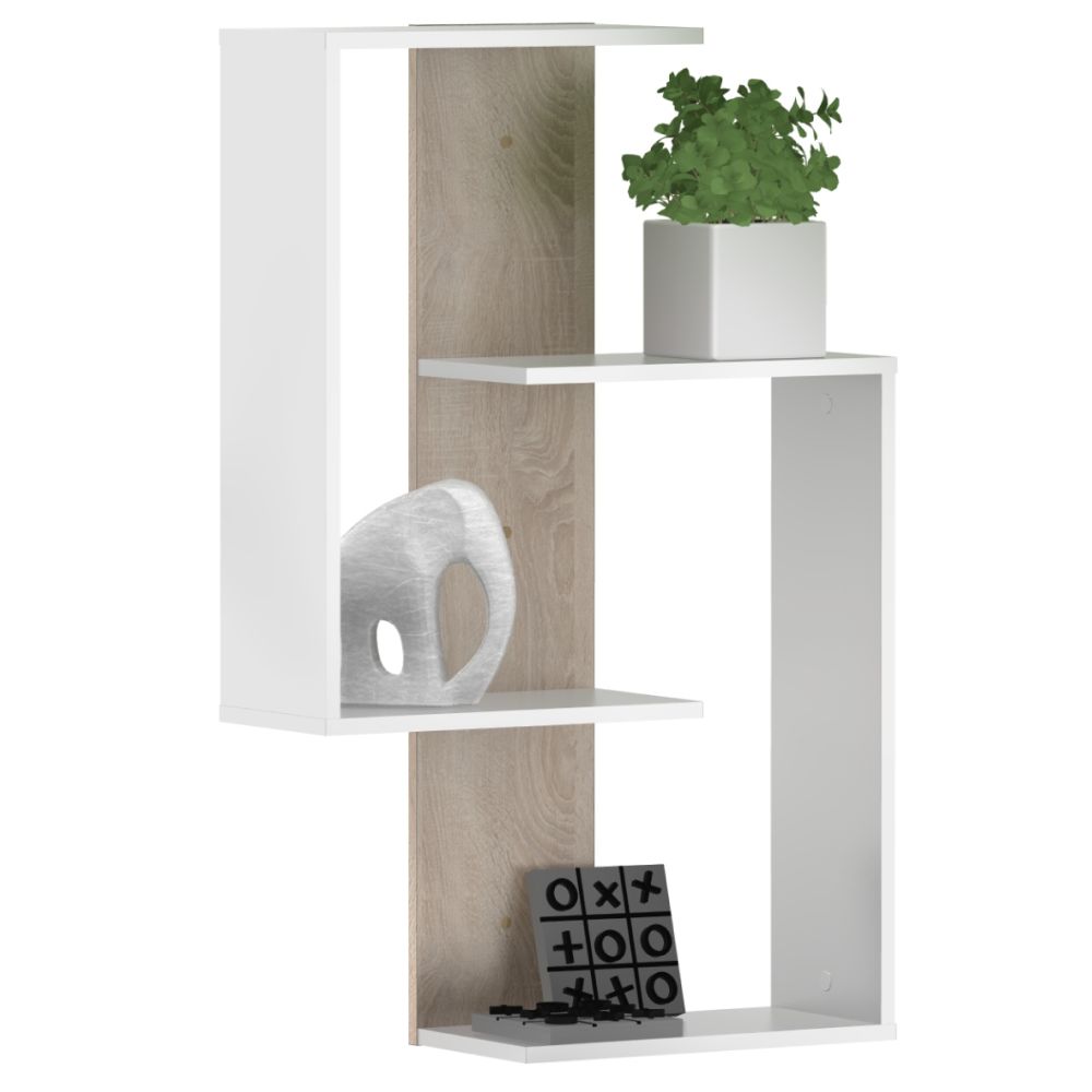 Polica - VALPA, Biela/dub sonoma