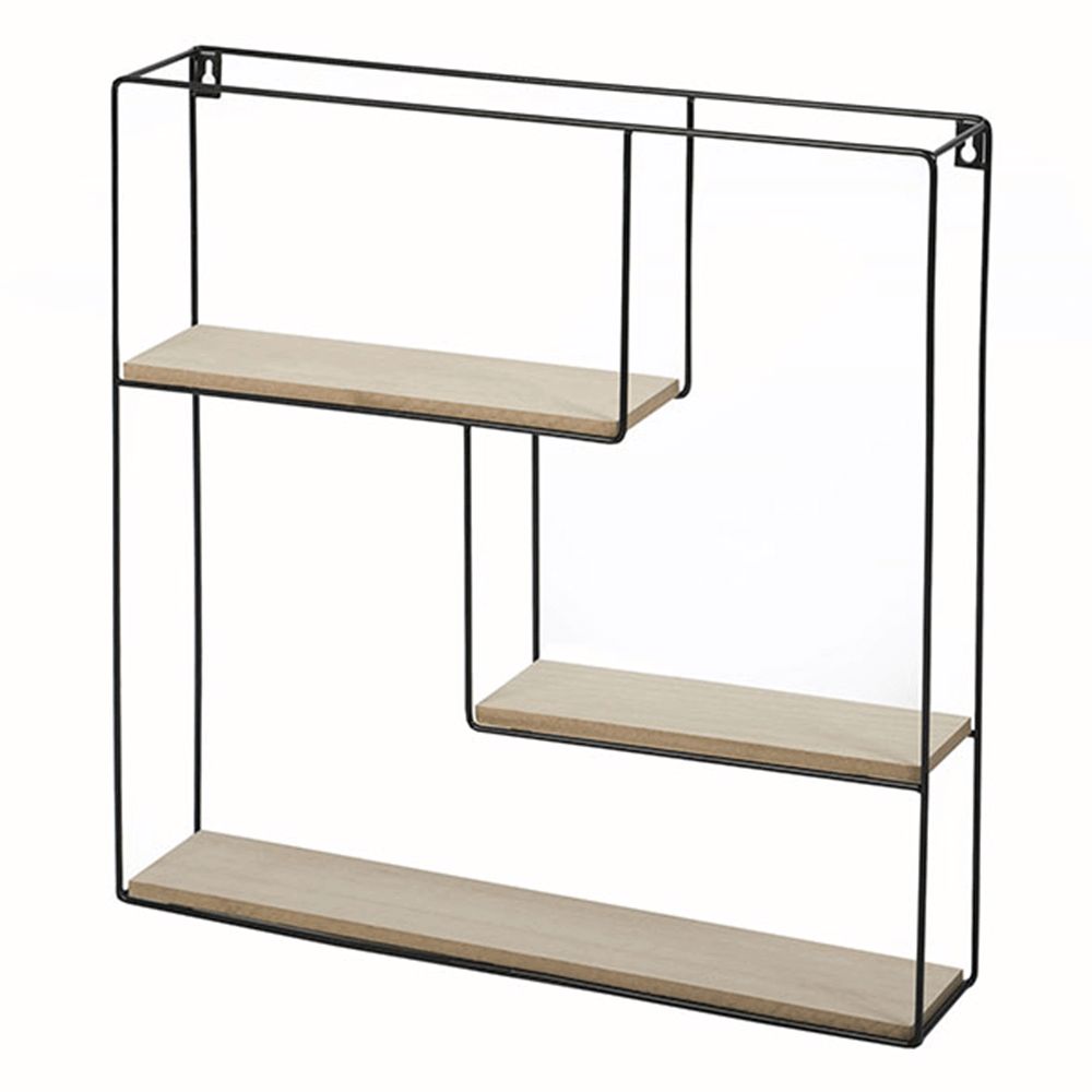 Polička - DESIO, Natural/Čierna