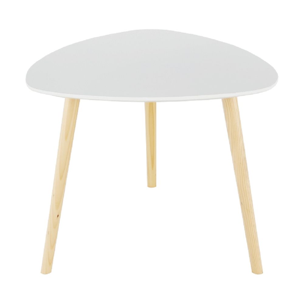 Príručný stolík - TAVAS, Biela/natural