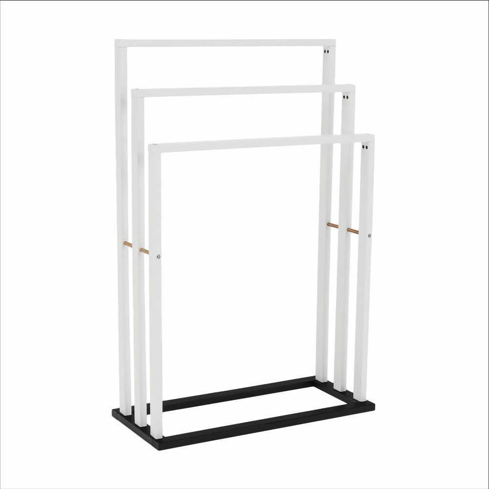 Stojan na uteráky - KOMO, Biela/čierna