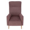 Ušiakové kreslo - SAMY, Ružová látka – detail 4