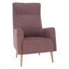 Ušiakové kreslo - SAMY, Ružová látka